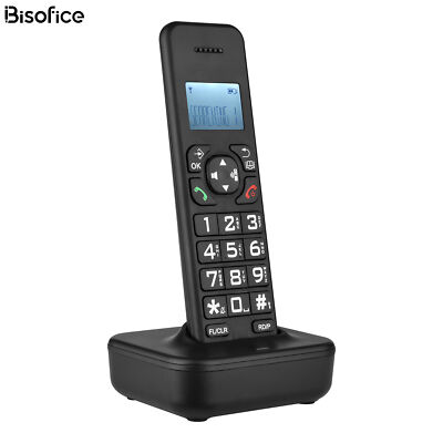 Bisofice D1102B Cordless Phone Caller ID/Call Waiting 1.6inch Backlight LCD O7G3
