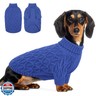Queenmore Small Dog Sweater,Warm Pullover Dog Sweaters for Small Dogs Boys Girls,Soft Winter DogSweaters,Thick Warm Dogs Clothes for Chihuahua, Bulldog, Dachshund, Pug, Yorkie(Royal Blue,S)