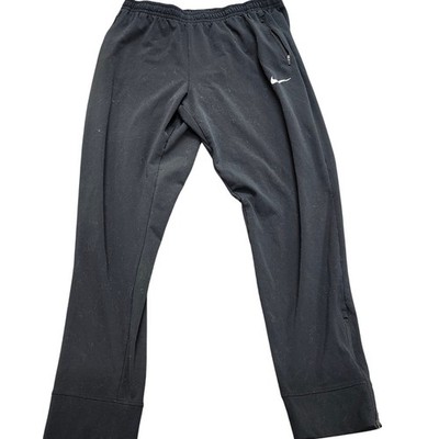 Nike Dri-FIT Mens Black Tapered Athletic Training Pants XXL Zippered Pockets
