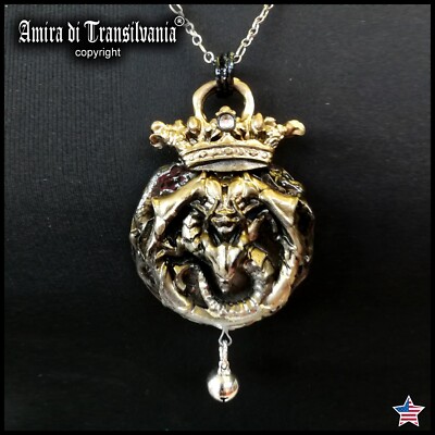 dragon pendant masonic talisman lodge fraternal amulet crow jewelry freemasonry