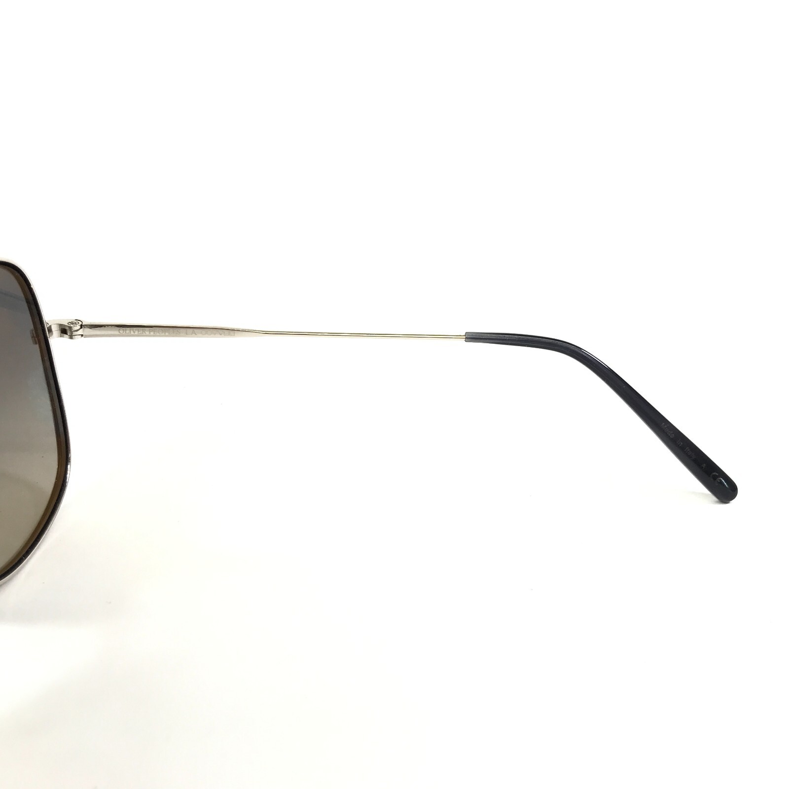 Pre-owned Oliver Peoples Sunglasses Ov1272s 50366i Taron Silver Aviators Dark Gray Lenses