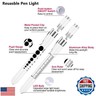 Pen Lights for Nurses Pen Light with Pupil Gauge and Ruler Reusable Penlight Medical Pen Light for Doctors Nursing Students EMT EMS White Light LED Penlights for Nurses with 4 Batteries 2pcs White
