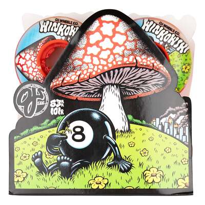OJ WINKOWSKI MUSHROOM ELITE EZ EDGE RED / WHITE SWIRL 53mm 101a SKATEBOARD WHEEL
