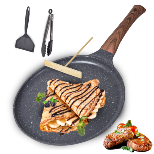 Nonstick Dosa Tawa Pan 11 Inch Flat Pan Cast Aluminum