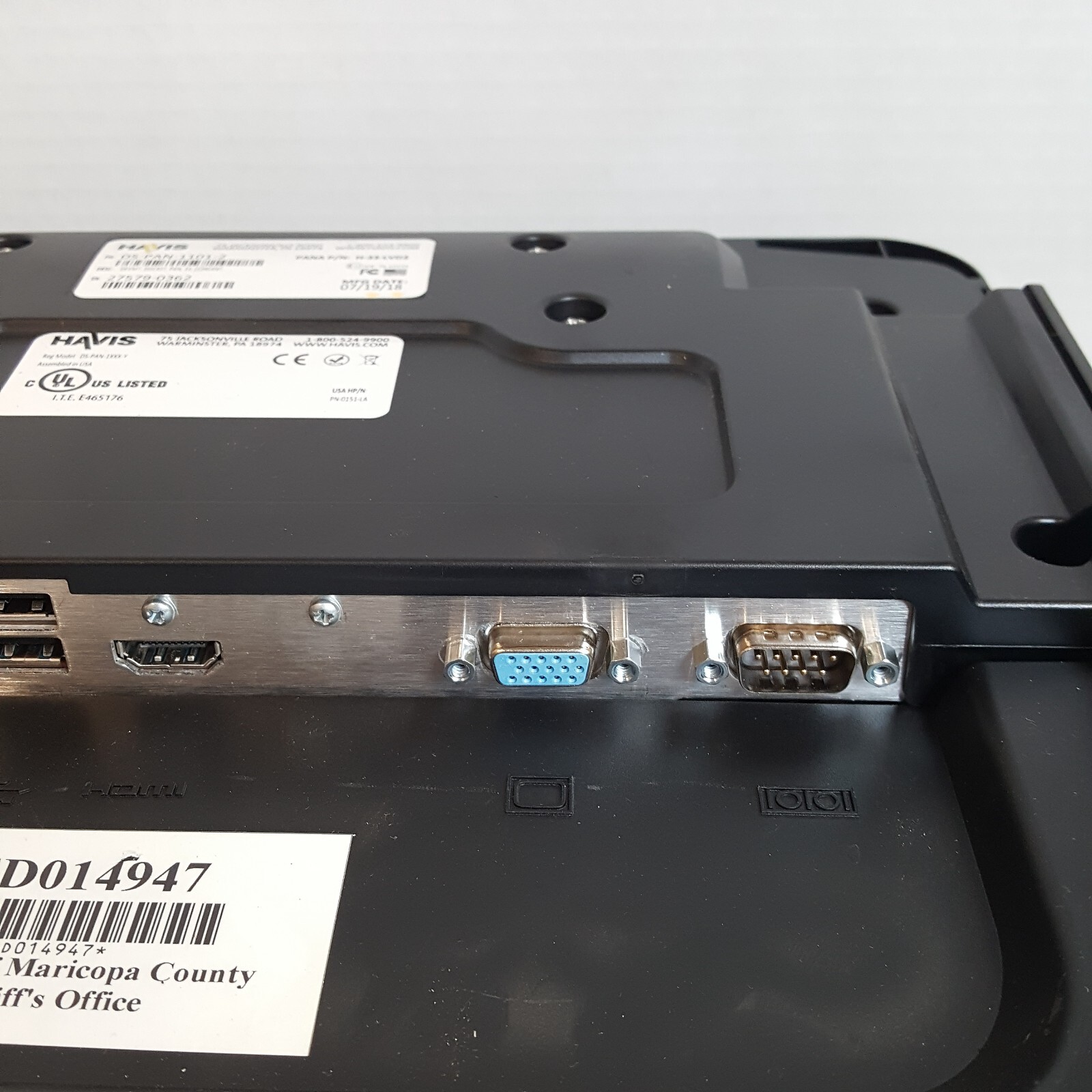 Havis  DS-PAN-1101-2 H-33LVD2 Dual Pass  Docking station for Toughbook CF-33