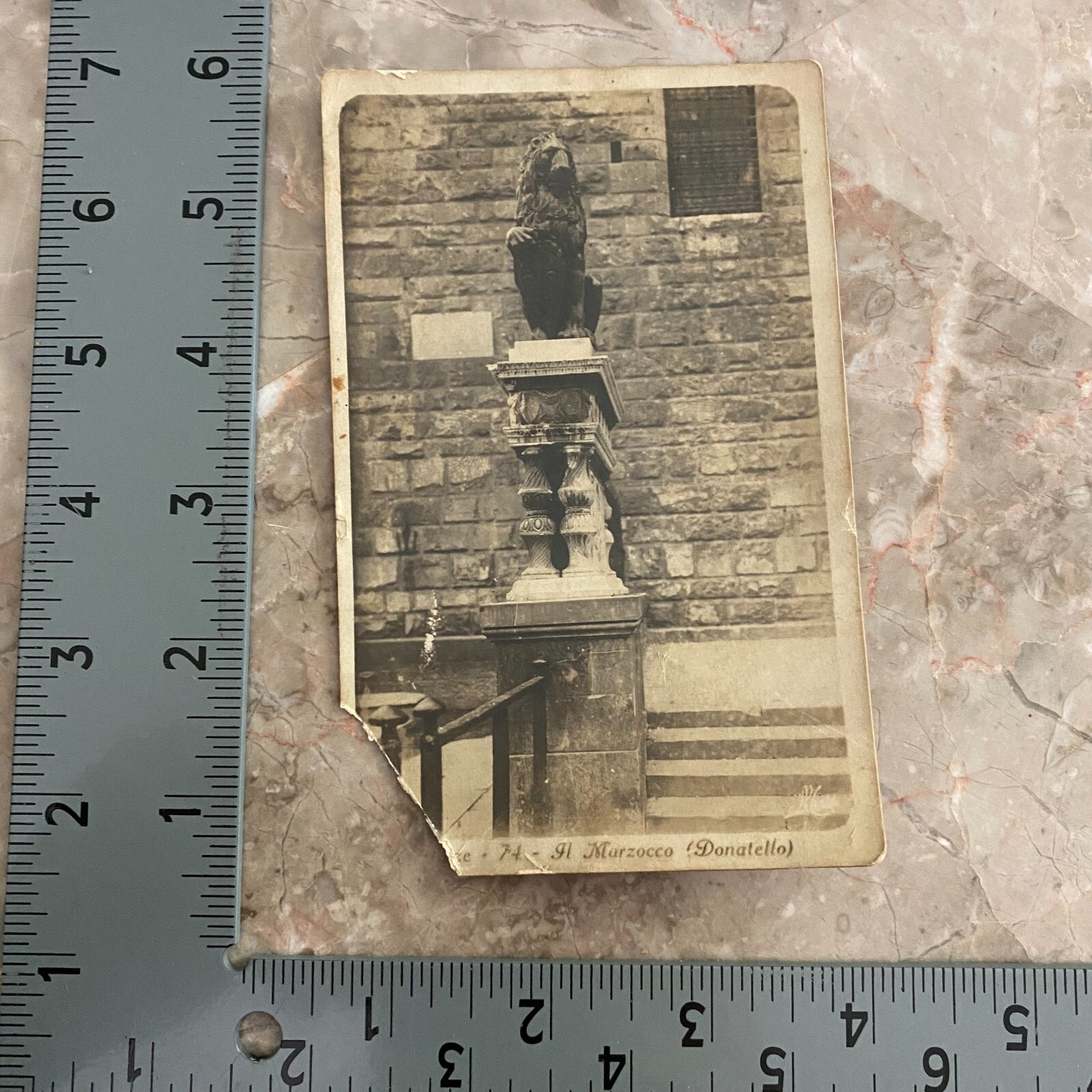 Picture Postcard 1928 of Donatello Statue Florence Italy 