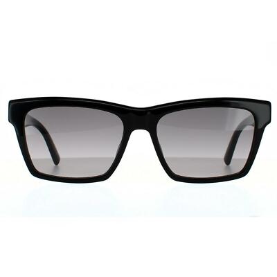 Pre-owned Saint Laurent Sunglasses Sl M104 001 Shiny Black Black In Gray