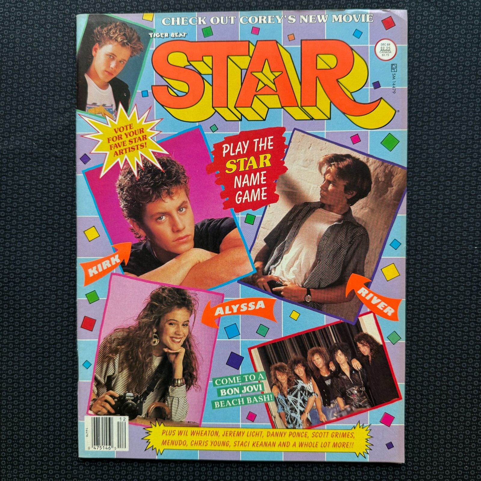 Tom Baril ★I MAGAZINE★希少 TIGER BEAT STAR Magazine December 1998 Bon Jovi, Kirk