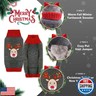 PETCARE Reindeer Christmas Dog Sweater Gray Cat Sweater Vest Cartoon Elk Pet Holiday Dog Clothes Puppy Sweaters for Small Medium Large Dogs Cats Fall Winter Outfits Xmas Dog Costume,XX-Small