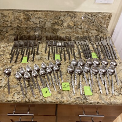 Oneida Rogers Premier Spanada Stainless Steel Flatware 60 Pieces Service For 11