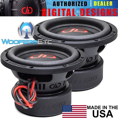 (2) DD AUDIO 1108-D4 8'' USA MADE WOOFER 800W DUAL 4-OHM SUBWOOFERS BASS SPEAKERS