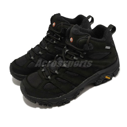 Pre-owned Merrell Moab 3 Smooth Mid Gtx Gore-tex Black Women Outdoors Hiking Shoes J036430