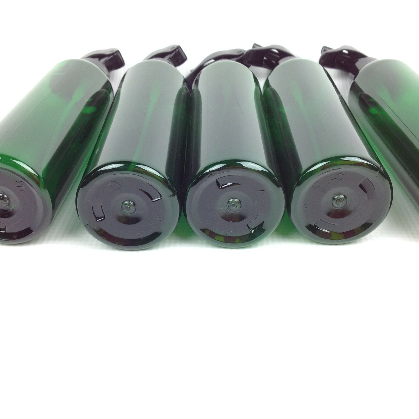 Lot of 5 Green 8 oz Cosmo Bullet Bottle w/ Black Mini Trigger Sprayer New Empty