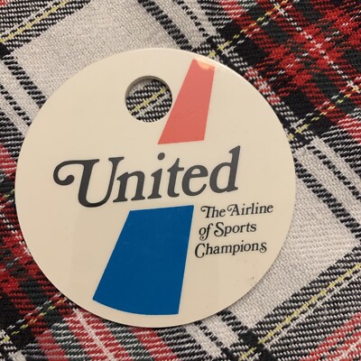 Vintage United Airlines The Airline Of Sports Champions Luggage New England Pats