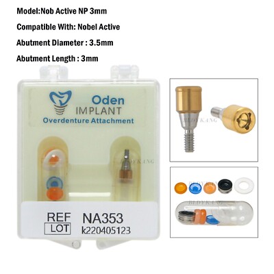 Removable NP Conical Attachment Male Cap Loc ator Core Tool For Nobel AH=3.5mm