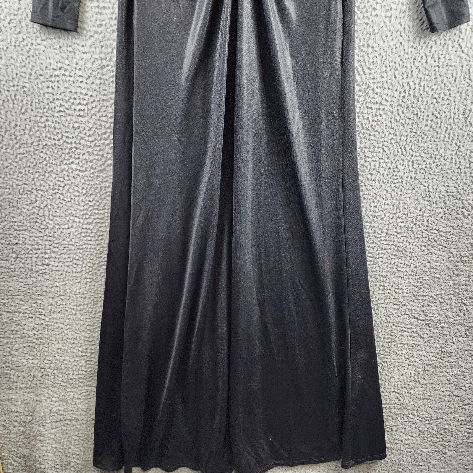Lauren Ralph Lauren Twist-Front Foil-Print Jersey Gown Women's 2 Black Back Zip - Picture 5 of 16