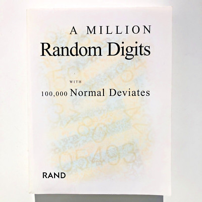 A Million Random Digits with 100,000 Normal Deviates by Rand Corporation AS IS