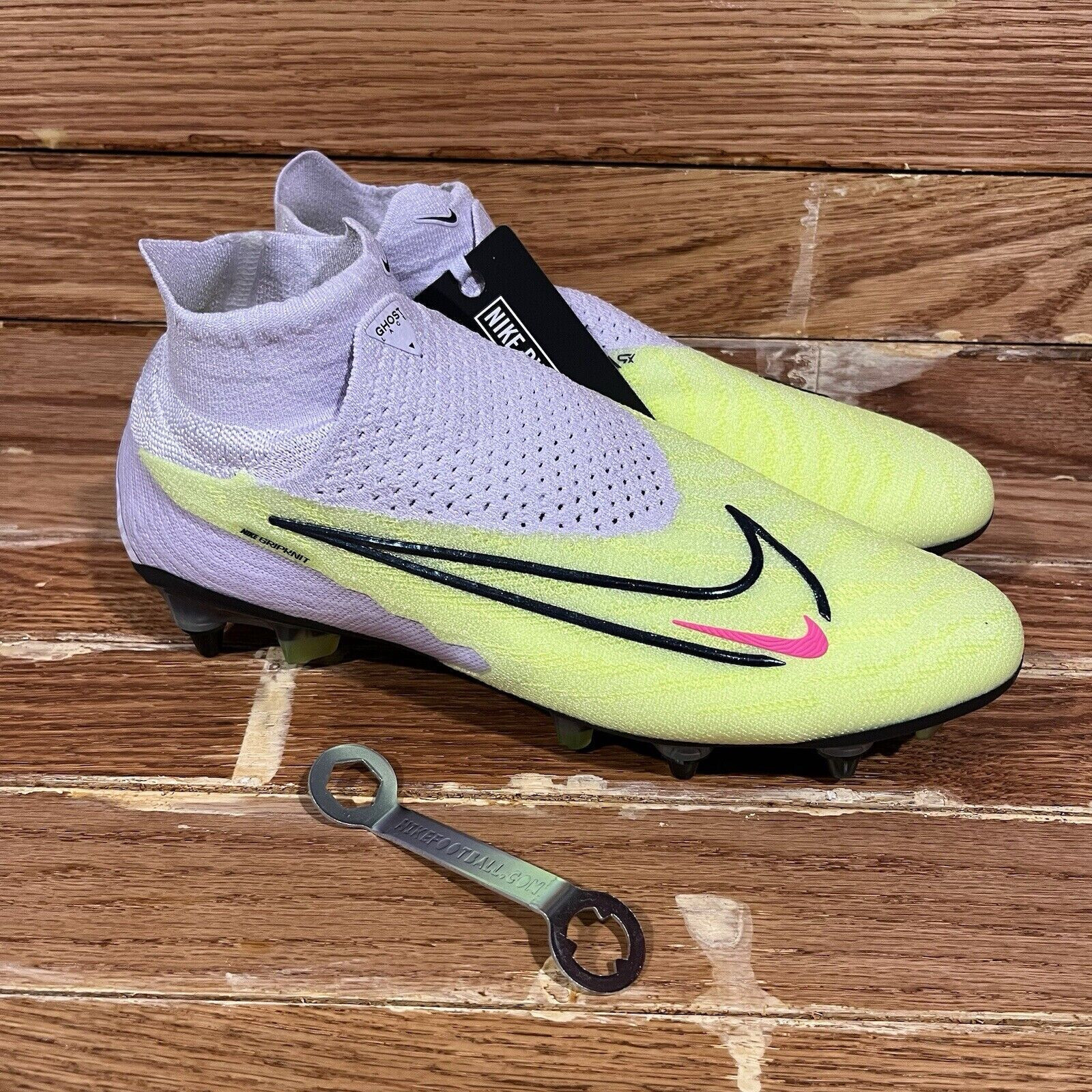 Кроссовки Nike Phantom GX Elite DF SG-Pro Barely Volt Gridiron Grey FD0262-705 sz 9.5 мужские