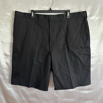 Dickies Men s Flat Front Black Chino Workwear Short Size 44