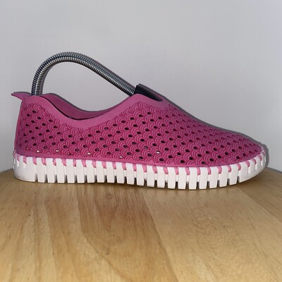 Ilse Jacobsen Tulip 139 Women 10.5-11 Rose Violet Slip-on Loafer Perforated Shoe