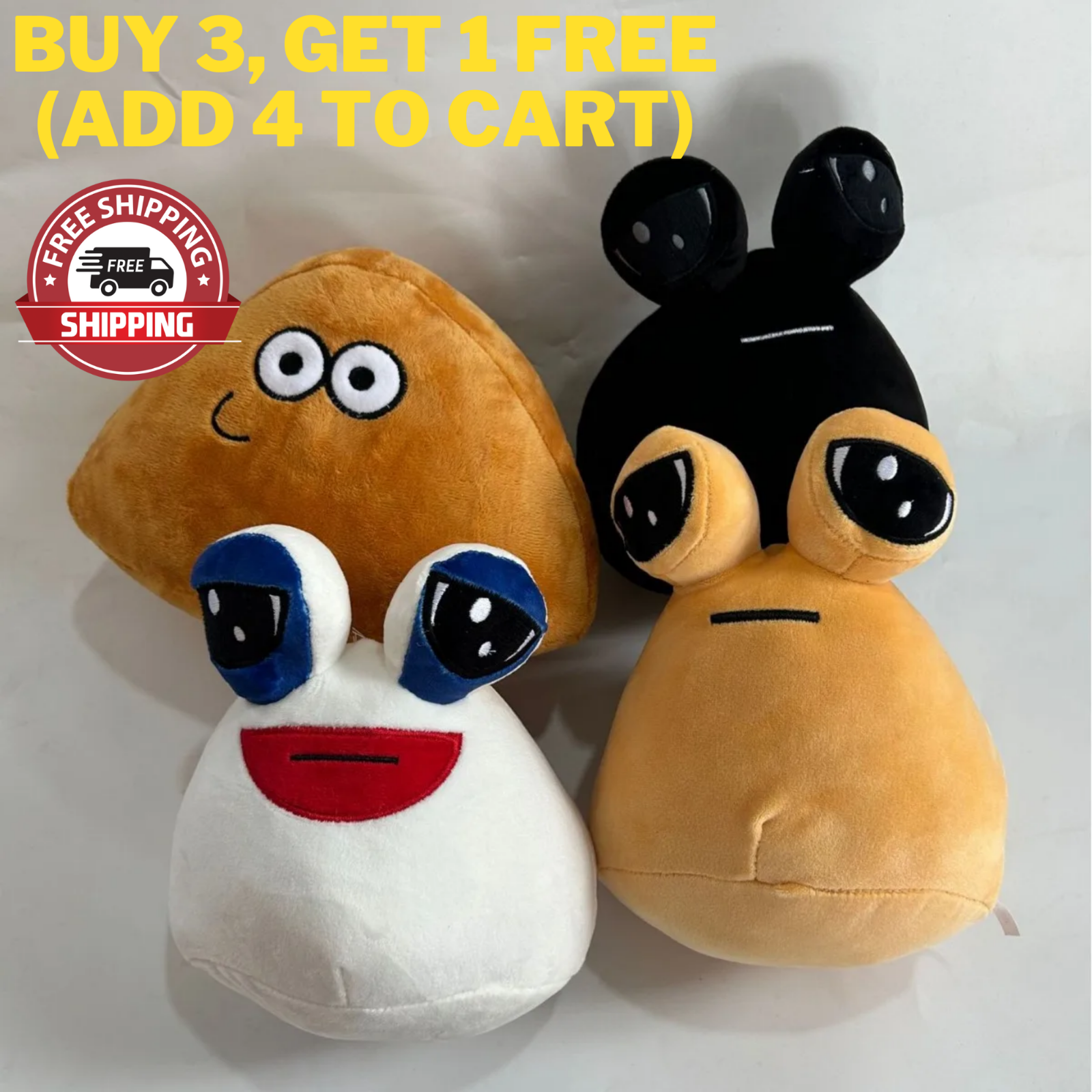 8.6'' Pou Plush Toy - Halloween Decor, Birthday Gift, Christmas Gifts NEW