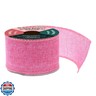 Mandala Crafts Pink Burlap Wired Ribbon 2.5 Inches Wide Jute Ribbons for Crafts - 10 Yds Roll Rustic Burlap Wrap Trim Ribbons for Wreaths Bows Party Decoration