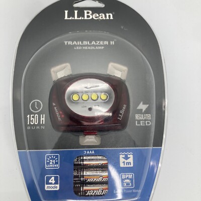 LL BEAN Trailblazer II LED Headlight Waterproof 3.5 oz 21 Lumens - NEW -2 Avail