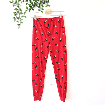 Polo Ralph Lauren Girls Red Bear Print Pajama Bottoms Leggings