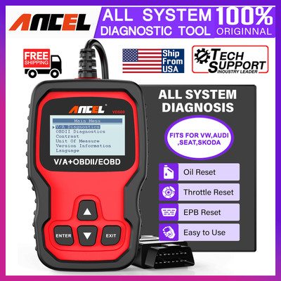 ANCEL VD500 Diagnostic Scanner ABS SRS All System For VW AUDI SKODA SEAT OBD2 