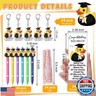 Sinload 24 Sets Graduation Gifts Bulk Graduation Pens End of Year Student Duck Pens Duck Keychain Greeting Cards Diploma Gifts for University College Middle High School Graduate Party