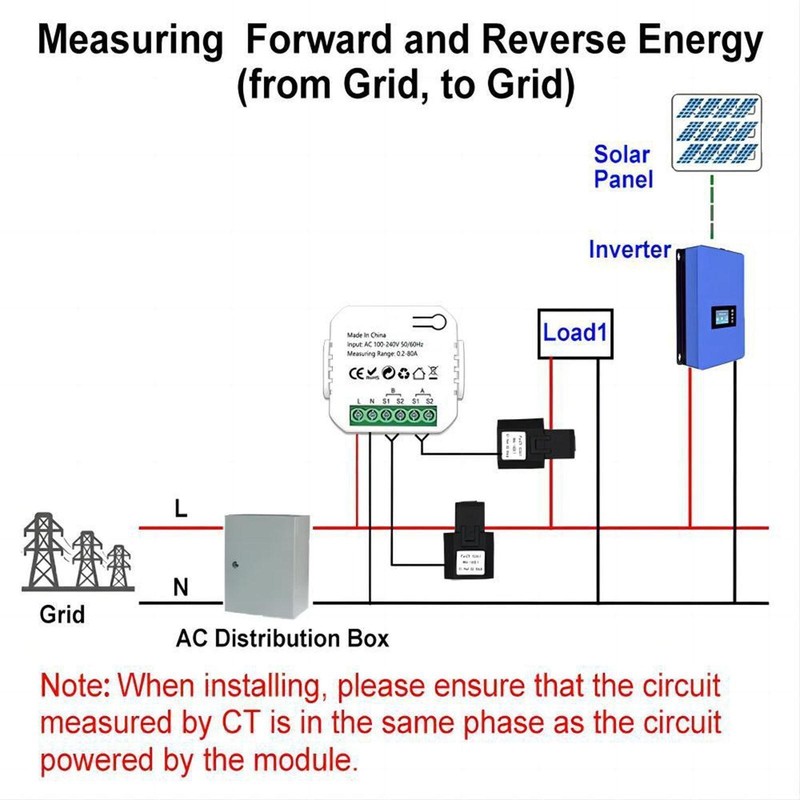Smart Energy Meter Easy Install Power Meter for Home School