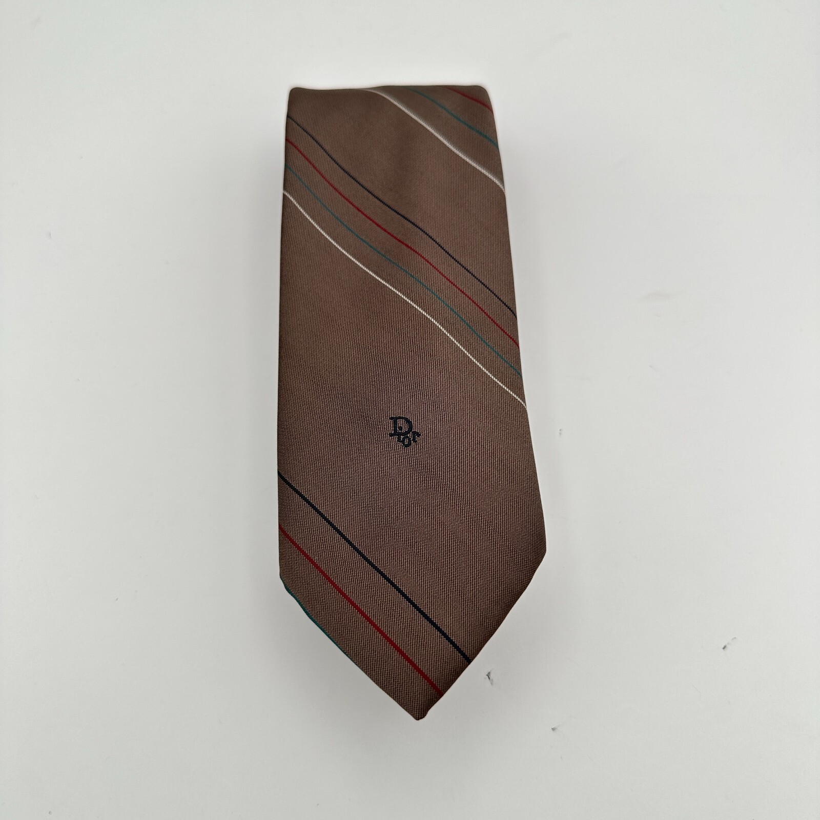Christian Dior ブラウン ネクタイ Christian Dior Classic Necktie Mens One Size Brown Striped