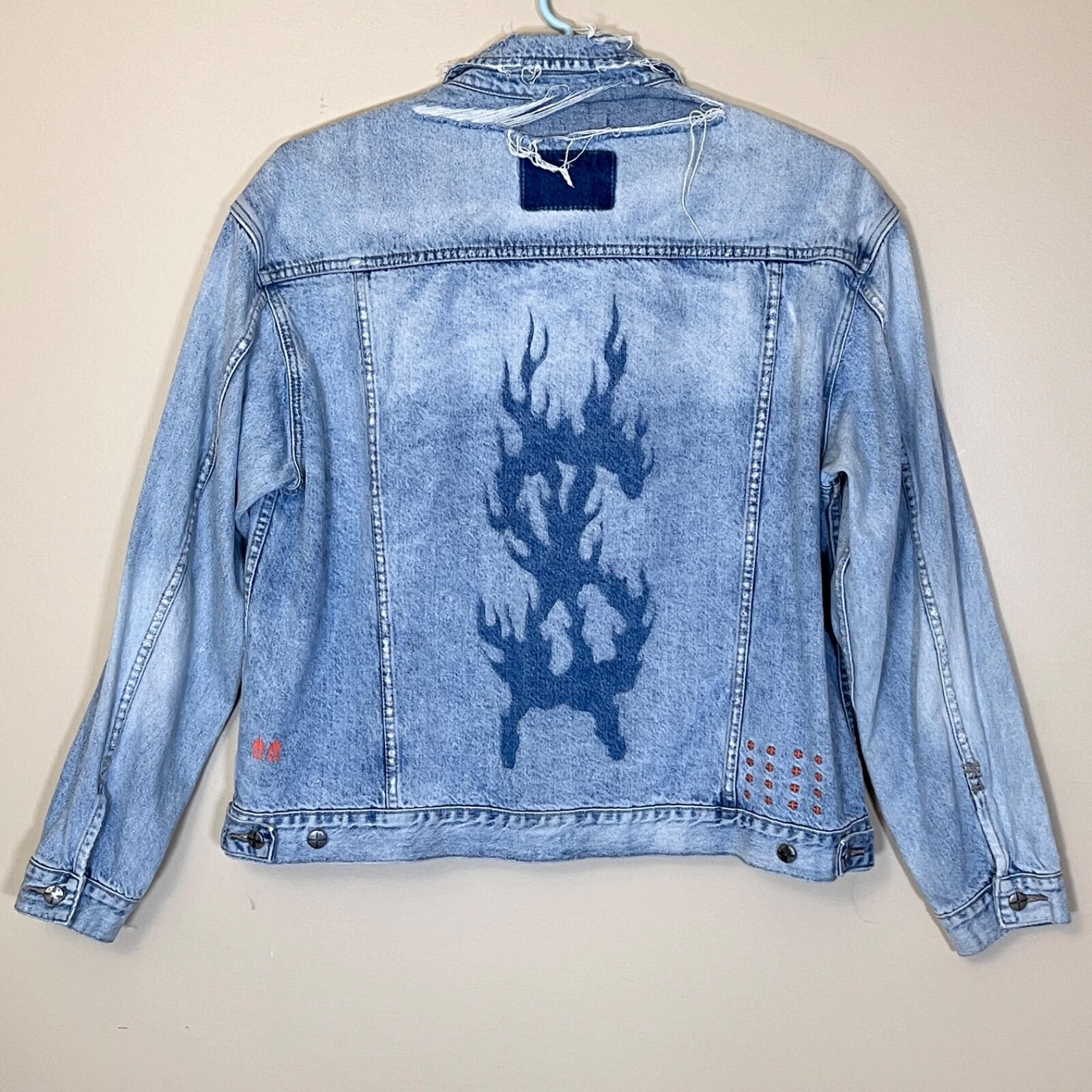 Ksubi Travis Scott Oh G Ghosted Distressed Denim Jacket Ksubi Travis Scott Oh G Ghosted Distressed Denim Jacket