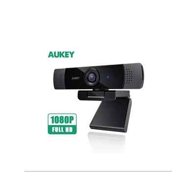 AUKEY 1080P Webcam w/ Dual Noise Reduction Stereo Microphones - Black