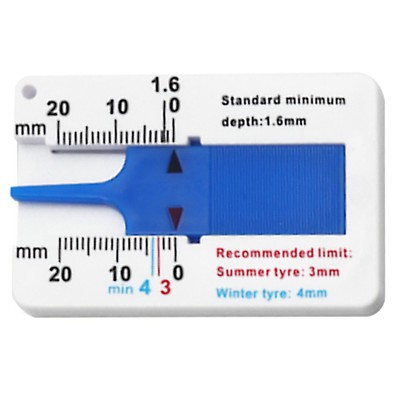 Blue Tire Tread Depth Gauge 0 To 20mm Depth Gauge Tire Caliper Measuring Tool