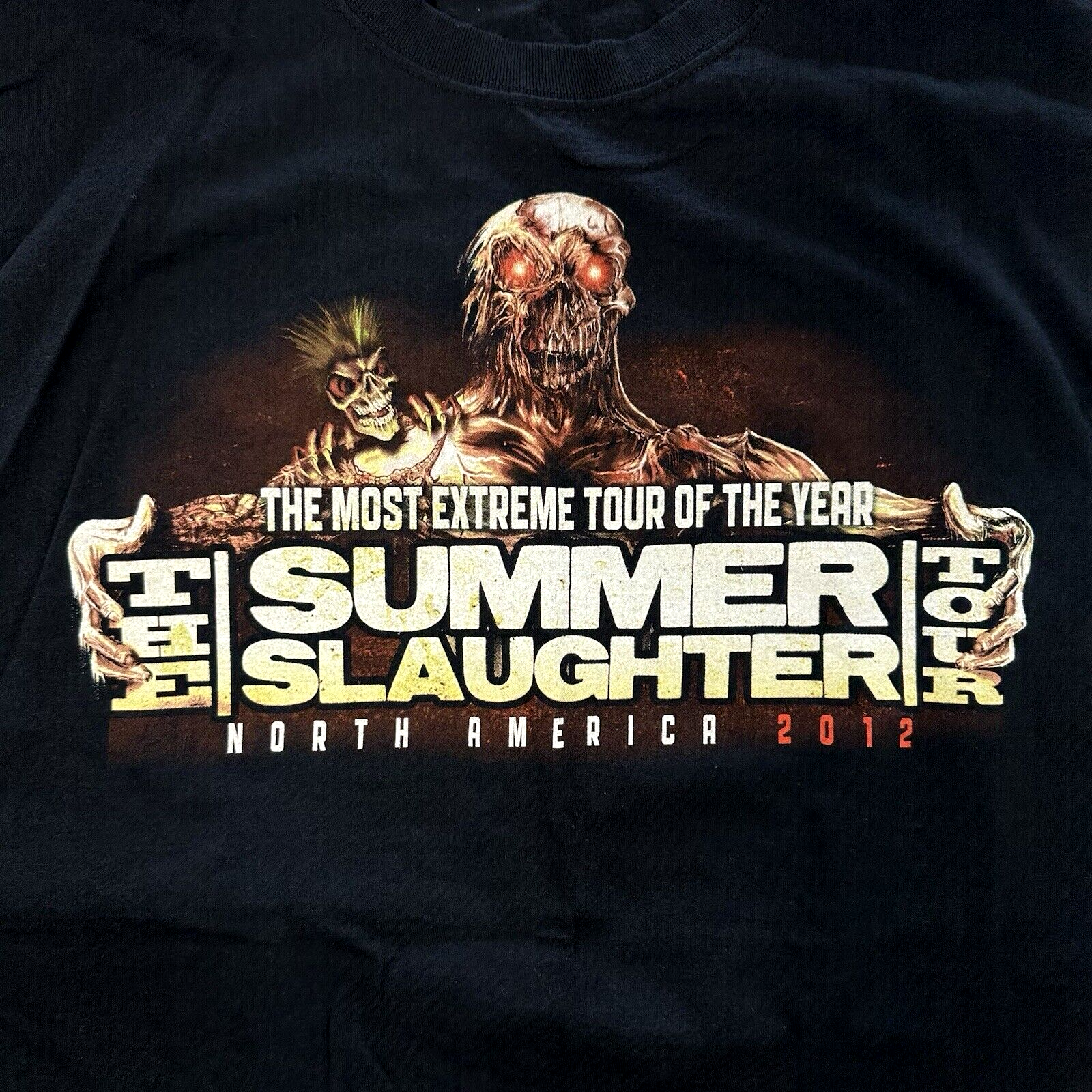 2012 SUMMER SLAUGHTER TOUR 2XL XXL T-Shirt Metal Blade Cannibal