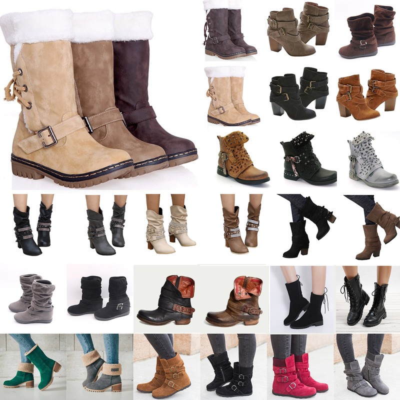 womens mid calf casual boots