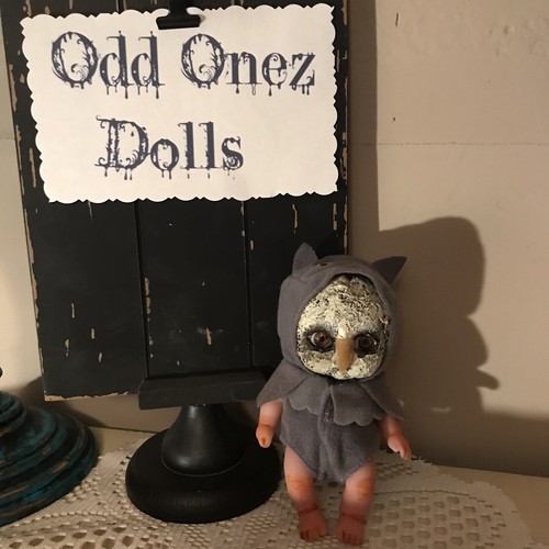 Howl Ooak Gothic Goth Baby Owl Horror Doll
