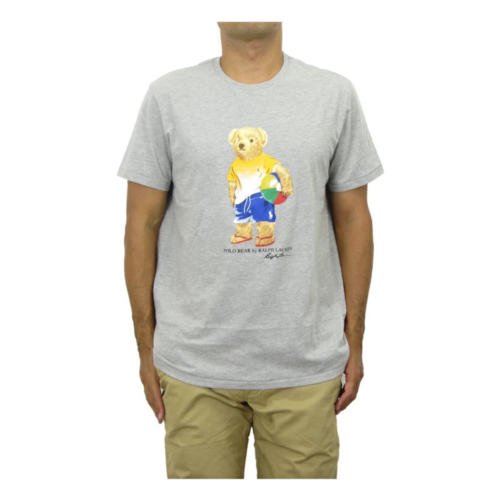 

Футболка Polo Bear с круглым вырезом и короткими рукавами Polo Ralph Lauren — Preppy Bear Grey, Серый