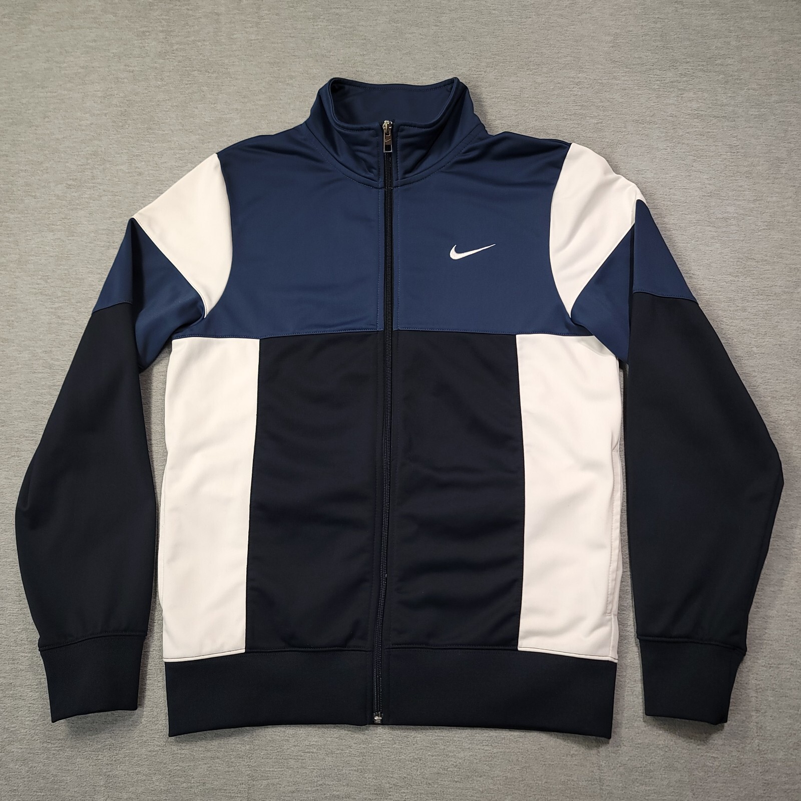 Nike ジップアップジャケット Mサイズ ネイビー USED】90'S NIKE HALF ZIP NYLON JACKET BLUE × YE