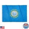 TOPFLAGS South Dakota Flag 4x6 Outdoor SD State Flags Embroidered Flag Heavy Duty Sewn Stripes with 2 Brass Grommets