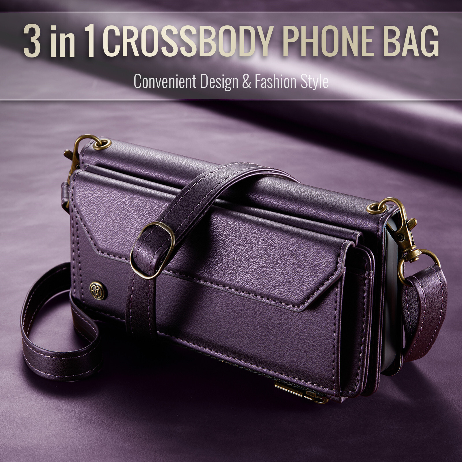 Crossbody for iPhone 16 15 14 13 12 11 Pro Max XS XR SE Case Wallet Card Holder