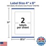 Avery Matte White Rectangle Labels, Sure Feed Technology, 4
