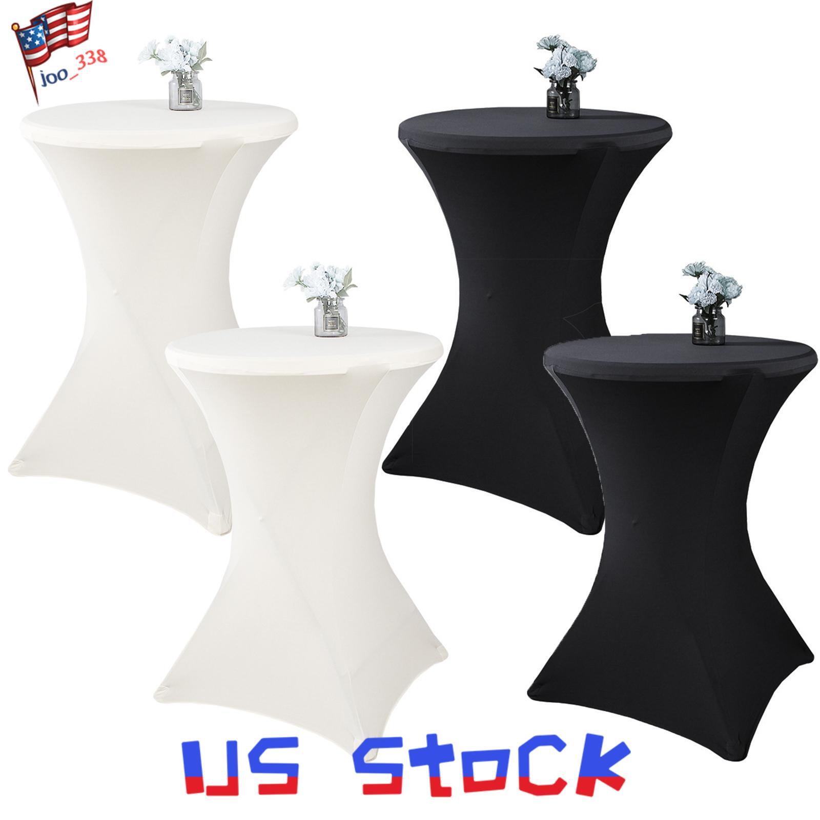Spandex Stretch Fitted Tablecloth For Round Highboy Bar Us