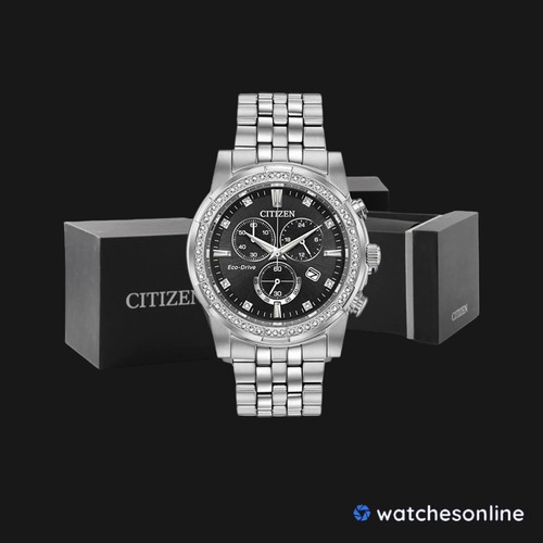 Pre-owned Citizen Eco-drive Men's Chronograph Silver-tone Bracelet Watch 42mm At2450-58e