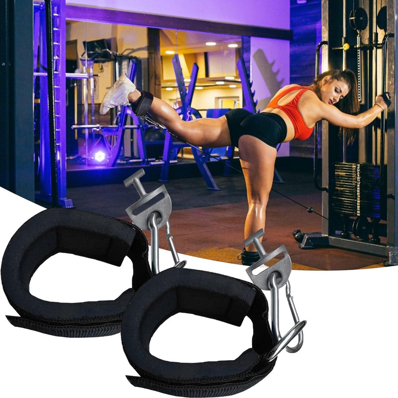 Gym Ankle Cuff | Black Ankle Straps for Tonal | Gym Equipment Accessories