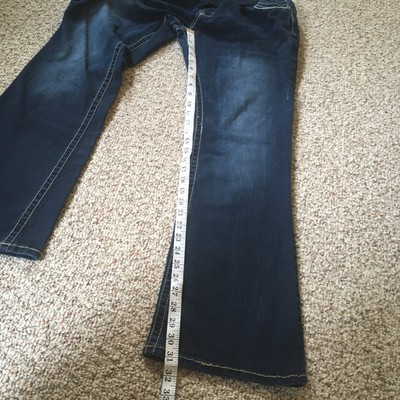 Wallflower Maternity Jeans Size XL Stretch Embroidered Distressed Boot Cut