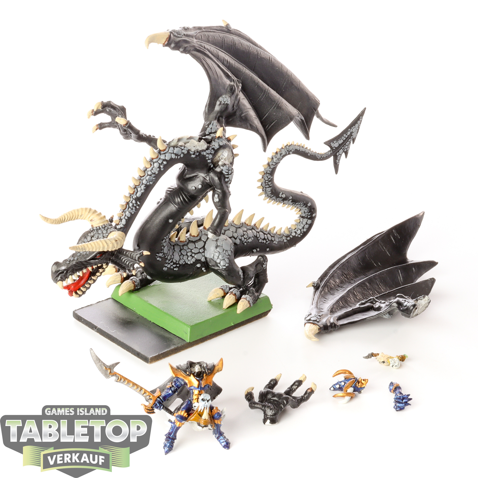 Warhammer ブラックドラゴン モデルキット ウォーハンマー AoS ドレッドロード騎乗ブラックドラゴン - メルカリ