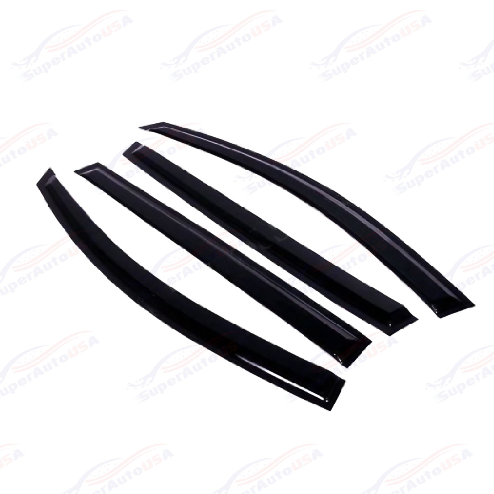 For 2015-20 Ford F150 Super Cab Smoke Window Visor Vent Rain Sun Guard Deflector