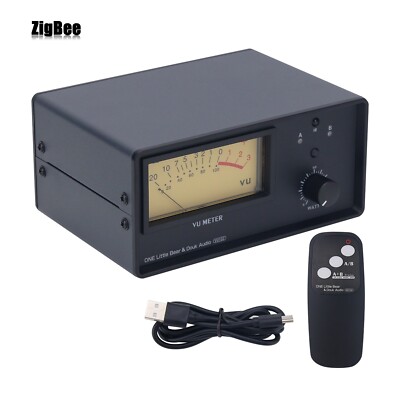 VU102 2 In 1 Out Amplifier Speaker Selector Switch Box with VU Level Meter